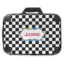 Checkers & Racecars Hard Shell Briefcase - 18" (Personalized)