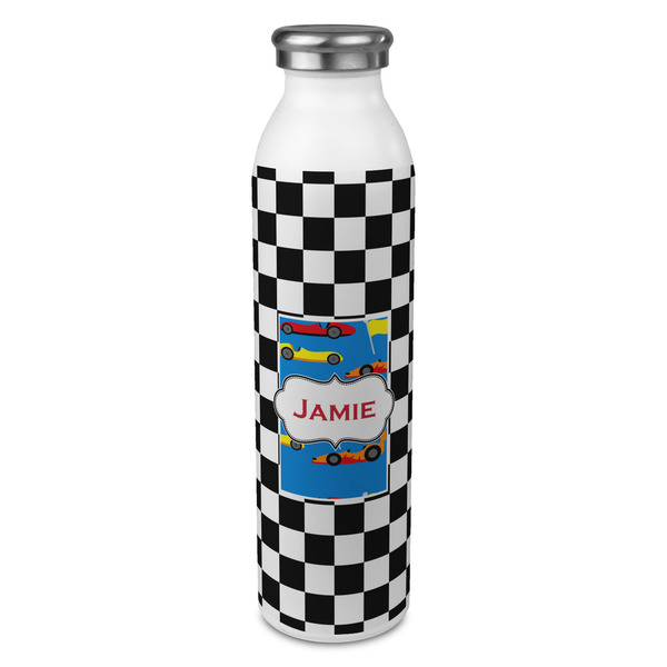 Custom Checkers & Racecars 20oz Stainless Steel Water Bottle - Full Print (Personalized)