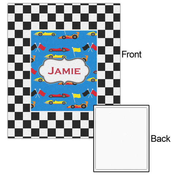 Checkers & Racecars 20x24 - Matte Poster - Front & Back