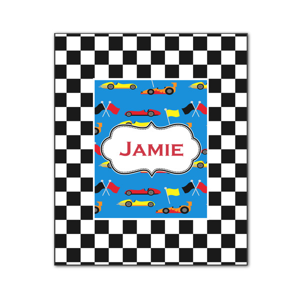 Custom Checkers & Racecars Wood Print - 20x24 (Personalized)