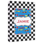 Checkers & Racecars Canvas Print - 20x30 (Personalized)