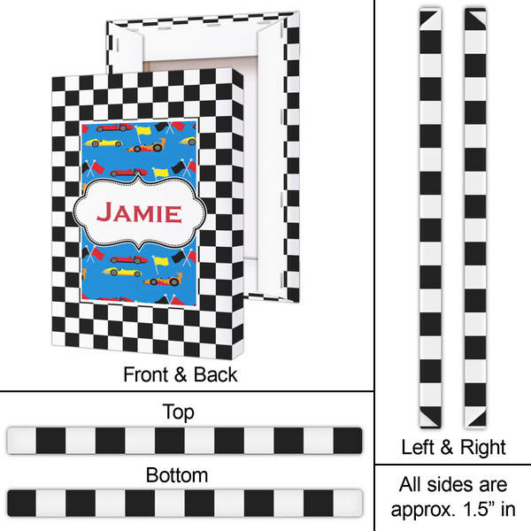 Checkers & Racecars 20x30 - Canvas Print - Approval