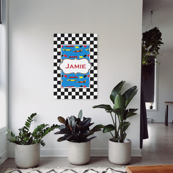 Checkers & Racecars 20x30 - Canvas Print - In Context
