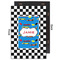 Checkers & Racecars 20x30 Wood Print - Front & Back View