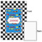 Checkers & Racecars 24x36 - Matte Poster - Front & Back