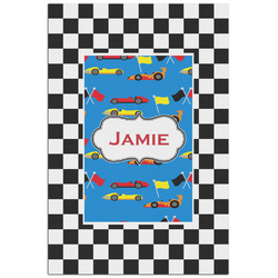 Checkers & Racecars Poster - Matte - 24x36 (Personalized)