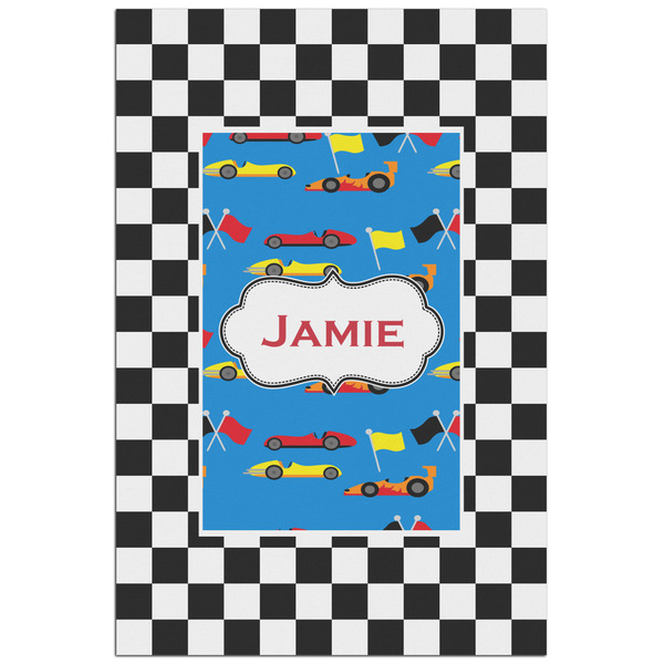 Custom Checkers & Racecars Poster - Matte - 24x36 (Personalized)