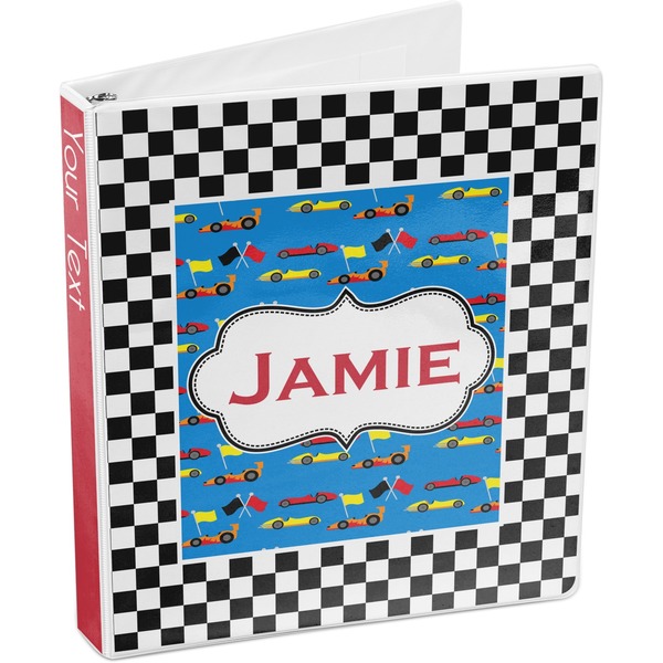 Checkers & Racecars 3-Ring Binder 3/4 - Main