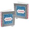 Checkers & Racecars 3-Ring Binder Front and Back