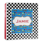Checkers & Racecars 3-Ring Binder - 1 inch (Personalized)