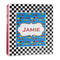 Checkers & Racecars 3-Ring Binder - 1 inch (Personalized)