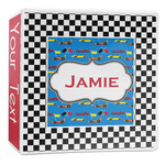 Checkers & Racecars 3-Ring Binder - 2 inch (Personalized)
