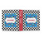 Checkers & Racecars 3 Ring Binders - Full Wrap - 1" - OPEN OUTSIDE