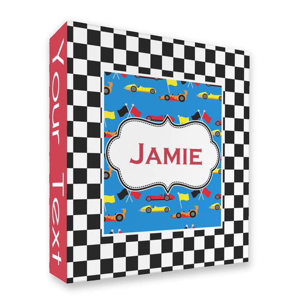 Checkers & Racecars 3 Ring Binders - Full Wrap - 2" - FRONT