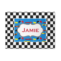 Checkers & Racecars 5' x 7' Patio Rug (Personalized)