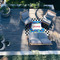 Checkers & Racecars 5'x7' Patio Rug - In context
