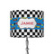 Checkers & Racecars 8" Drum Lamp Shade - Fabric (Personalized)