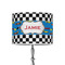 Checkers & Racecars 8" Drum Lamp Shade - Poly-film (Personalized)