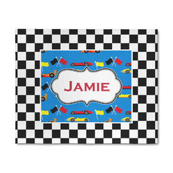Checkers & Racecars 8' x 10' Indoor Area Rug (Personalized)