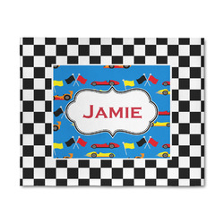 Checkers & Racecars 8' x 10' Indoor Area Rug (Personalized)