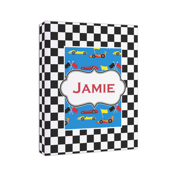 Checkers & Racecars 8x10 - Canvas Print - Angled View