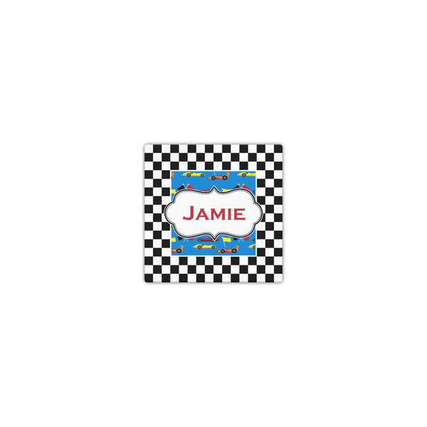 Checkers & Racecars 8x8 - Canvas Print - Front View