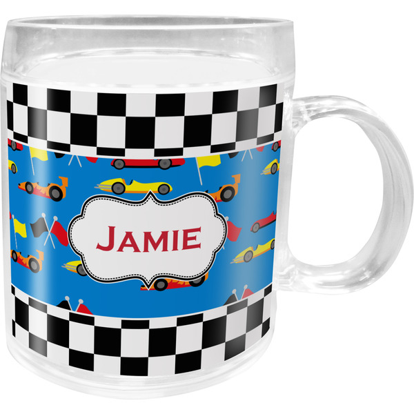 Custom Checkers & Racecars Acrylic Kids Mug (Personalized)