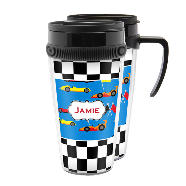 Custom Checkers & Racecars Acrylic Travel Mug (Personalized)