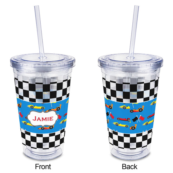 Checkers & Racecars Acrylic Tumbler - Full Print - Approval