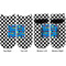 Checkers & Racecars Adult Ankle Socks - Double Pair - Front and Back - Apvl