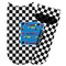 Checkers & Racecars Adult Ankle Socks - Single Pair - Front and Back
