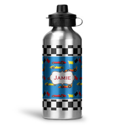 Checkers & Racecars Water Bottles - 20 oz - Aluminum (Personalized)
