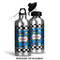 Checkers & Racecars Aluminum Water Bottle - Alternate lid options