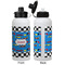 Checkers & Racecars Aluminum Water Bottle - White APPROVAL