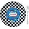 Checkers & Racecars Appetizer / Dessert Plate