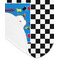 Checkers & Racecars Baby Bib - AFT detail