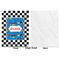 Checkers & Racecars Baby Blanket (Single Side - Printed Front, White Back)