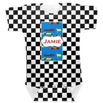 Checkers & Racecars Baby Bodysuit (Personalized)