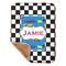 Checkers & Racecars Sherpa Baby Blanket - 30" x 40" w/ Name or Text