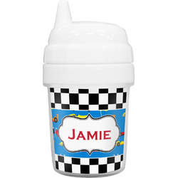 Checkers & Racecars Baby Sippy Cup (Personalized)