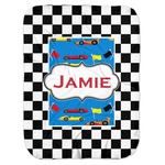 Checkers & Racecars Baby Swaddling Blanket (Personalized)