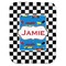 Checkers & Racecars Baby Swaddling Blanket (Personalized)