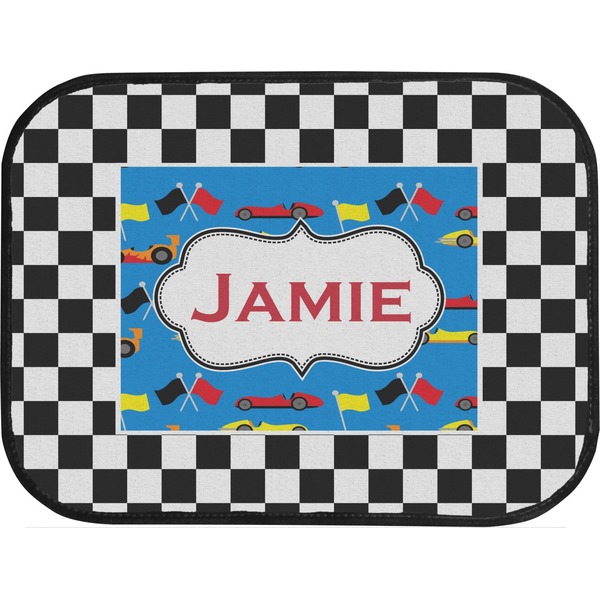Checkers & Racecars Back Seat Car Mat