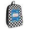 Checkers & Racecars Backpack - angled view