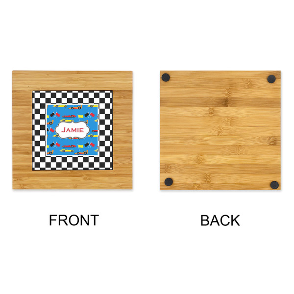Checkers & Racecars Bamboo Trivet with 6" Tile - APPROVAL