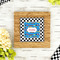 Checkers & Racecars Bamboo Trivet with 6" Tile - LIFESTYLE