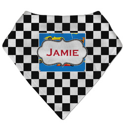 Checkers & Racecars Bandana Bib (Personalized)