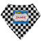 Checkers & Racecars Bandana Folded Flat