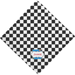 Checkers & Racecars Dog Bandana Scarf w/ Name or Text
