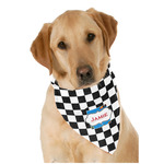 Checkers & Racecars Dog Bandana Scarf w/ Name or Text